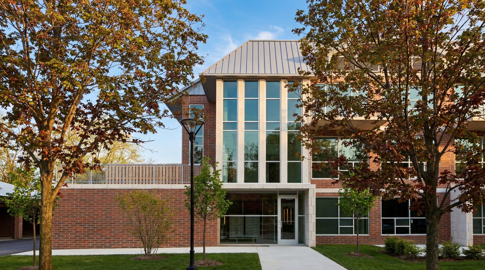 300 Hamilton mixed-use building in downtown Plymouth Michigan with brick and standing-seam metal facade