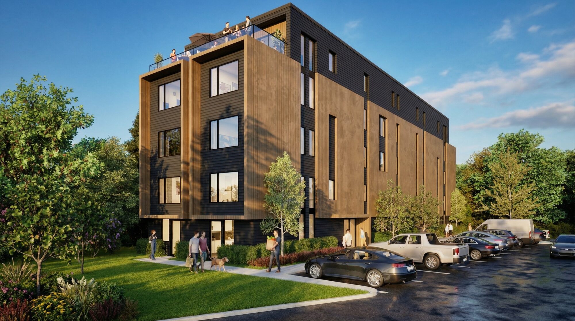 The Betty interior rendering showing hospitality floor plan designed to move people through the space naturally